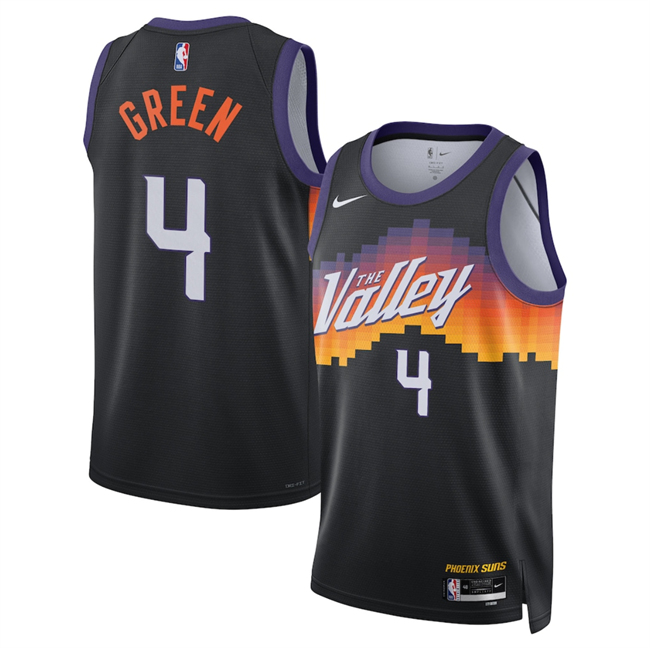 Men's Phoenix Suns #4 Jalen Green Black 2025/26 City Edition Stitched Basketball Jersey